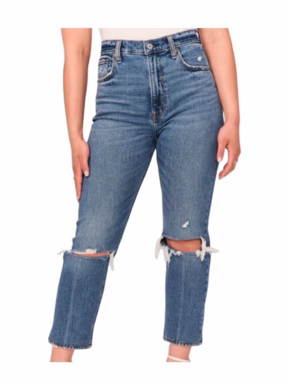 Abercrombie & Fitch Ankle Straight Ultra High Rise
